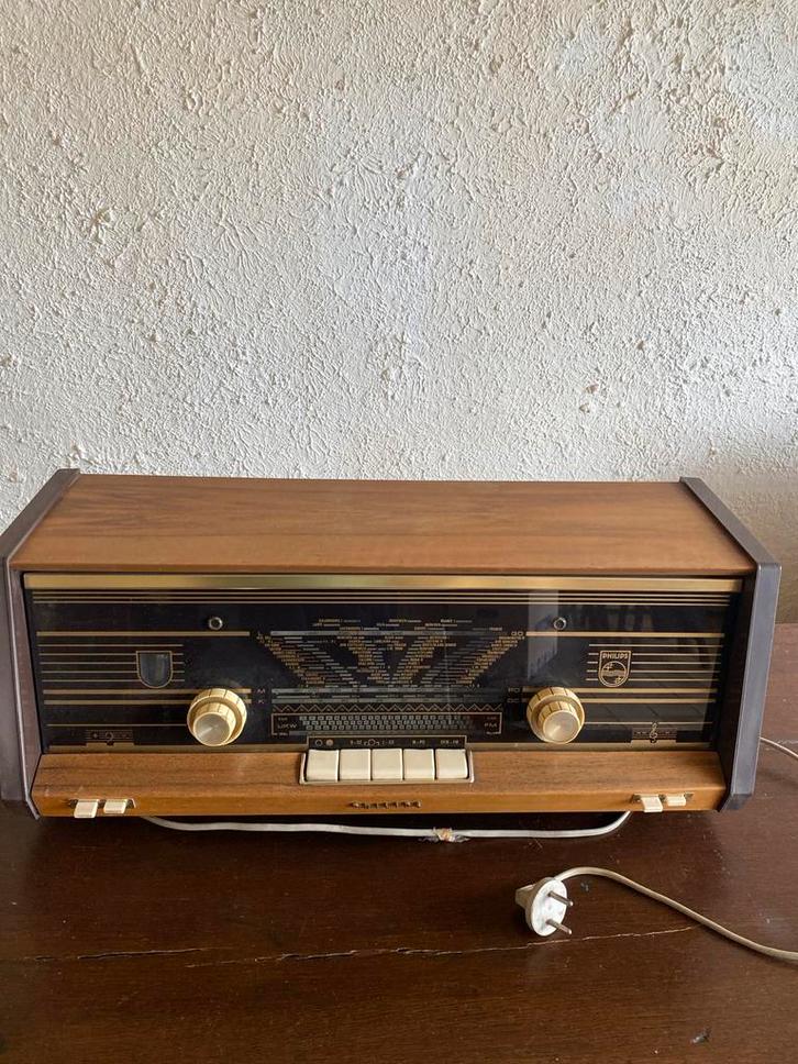 Vintage Philips Radio werkend 60 cm, Audio, Tv en Foto, Radio's, Radio, Ophalen