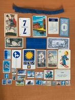 Vintage ephemera set blauw 35 stuks, Gebruikt, Ophalen of Verzenden