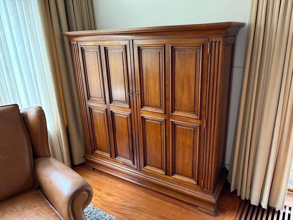 Klassieke kast, Ophalen, Klassiek, 150 tot 200 cm, Teakhout