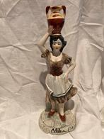 Vintage keramieken beeld vrouw met kruik, Ophalen of Verzenden, Gebruikt, Mens