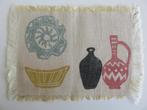 Vintage Scandinavische stoffen glazen onderzetter stilleven, Ophalen of Verzenden, Huis en Inrichting