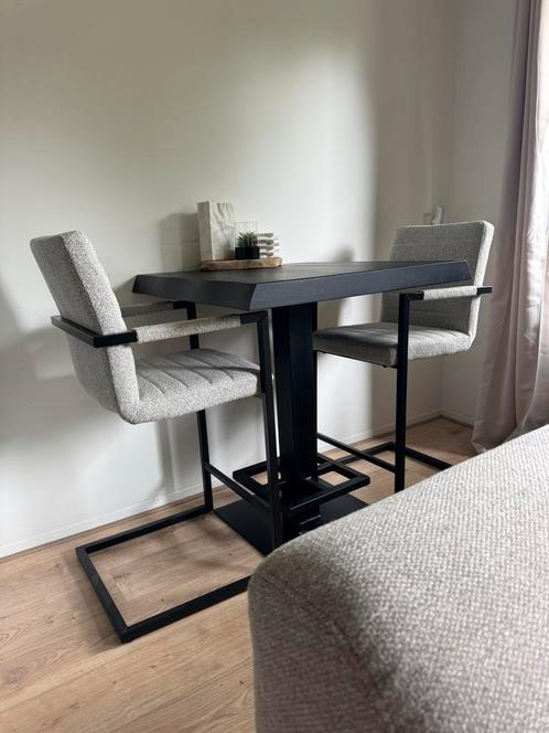 Bartafel met barkrukken, Huis en Inrichting, Tafels | Statafels, Zo goed als nieuw, Ophalen