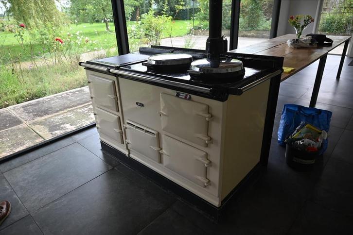 Aga fornuis, Witgoed en Apparatuur, Fornuizen, Gebruikt, Tussenbouw, Gas, 5 kookzones of meer, 90 tot 95 cm, 60 cm of meer, Hete lucht