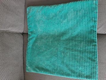 Aqua blauwe kussenhoezen 2 stuks 57 x 57 cm  beschikbaar voor biedingen