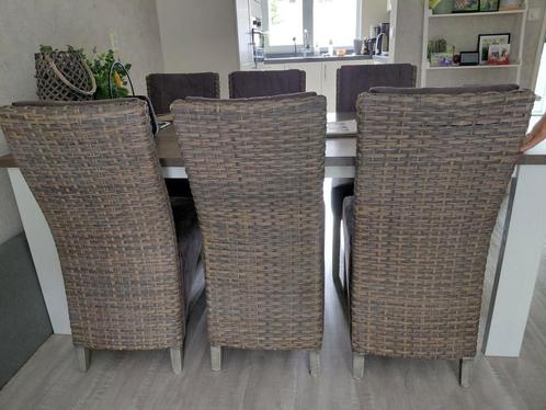 6x eetkamerstoelen, Huis en Inrichting, Stoelen, Gebruikt, Vijf, Zes of meer stoelen, Bruin, Ophalen