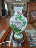 Cloisonné Vogel Lamp - Oosterse Brocante tafellamp koper, Antiek en Kunst, Ophalen of Verzenden