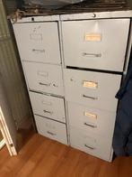 2x Metalen Archiefkast - 6 Lades , industriële, vintage kast, Gebruikt, 100 tot 150 cm, Metaal, Met slot