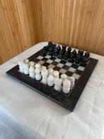 Vintage marmeren schaakspel 25x25, Ophalen, Gebruikt, Onbekend, Onbekend