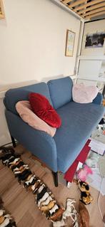 Glostad bankje ikea grijs blauw, Ophalen, Gebruikt, Tweepersoons, 75 tot 100 cm