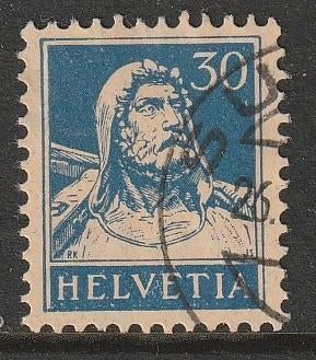 Zwitserland 1921 169 Tell 30c, Gest, Postzegels en Munten, Postzegels | Europa | Zwitserland, Ophalen of Verzenden, Gestempeld