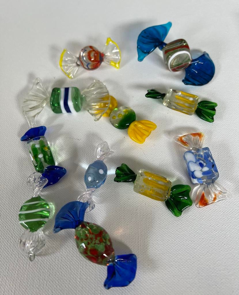 11 Murano glaszuurtjes, Antiek en Kunst, Antiek | Glas en Kristal, Verzenden