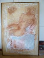 harrie vander Heijden; krijt op board, vrouwenfiguur, groot, Verzenden