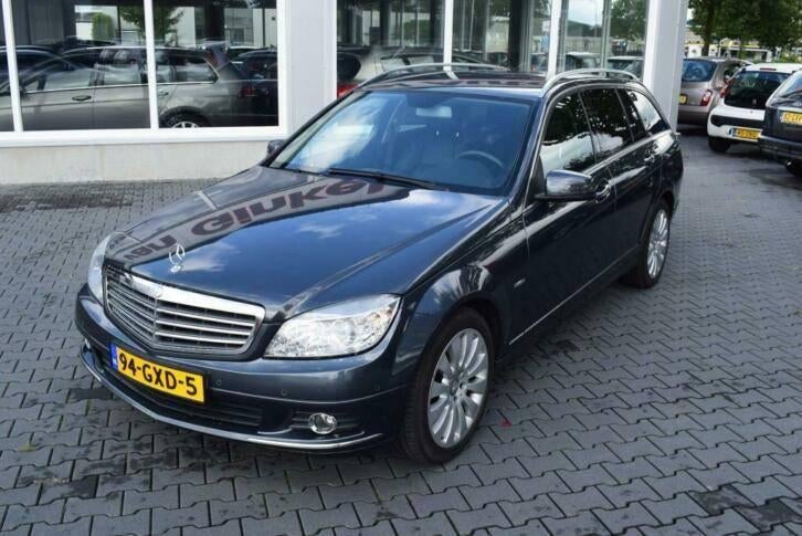 Mercedes-Benz C-Klasse 1.8 C200 Kompr Estate 2008 Grijs, Auto's, Mercedes-Benz, Euro 5, Achterwielaandrijving, Zwart, 4 cilinders