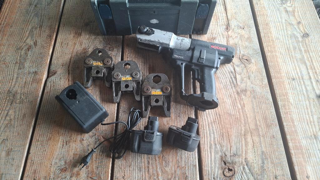 Rems (Roller) Akku-Press Accu perstang met viega bekken., ., Ophalen of Verzenden, Zo goed als nieuw, .