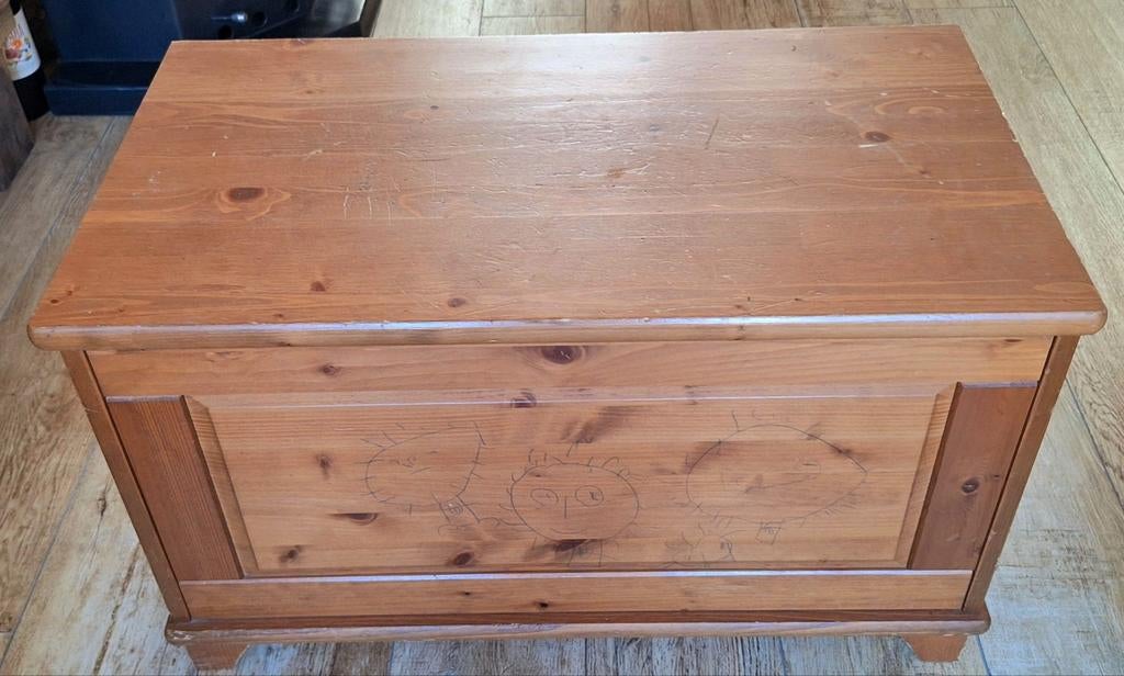 Grenen hout  ikea  opbergkist, Ophalen, Minder dan 50 cm, Gebruikt, 50 tot 100 cm