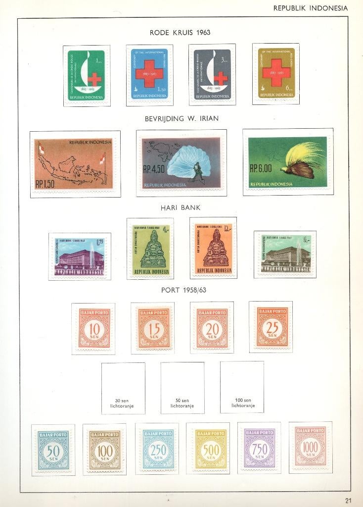 Indonesië 1950 - 1969 deel 2, Verzenden, Buitenland