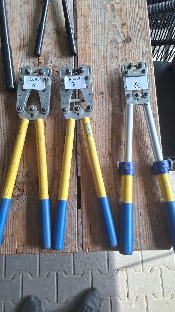 Div. Klauke en Haupa kabelschoenperstangen / Krimptangen, ., Ophalen of Verzenden, Zo goed als nieuw, .