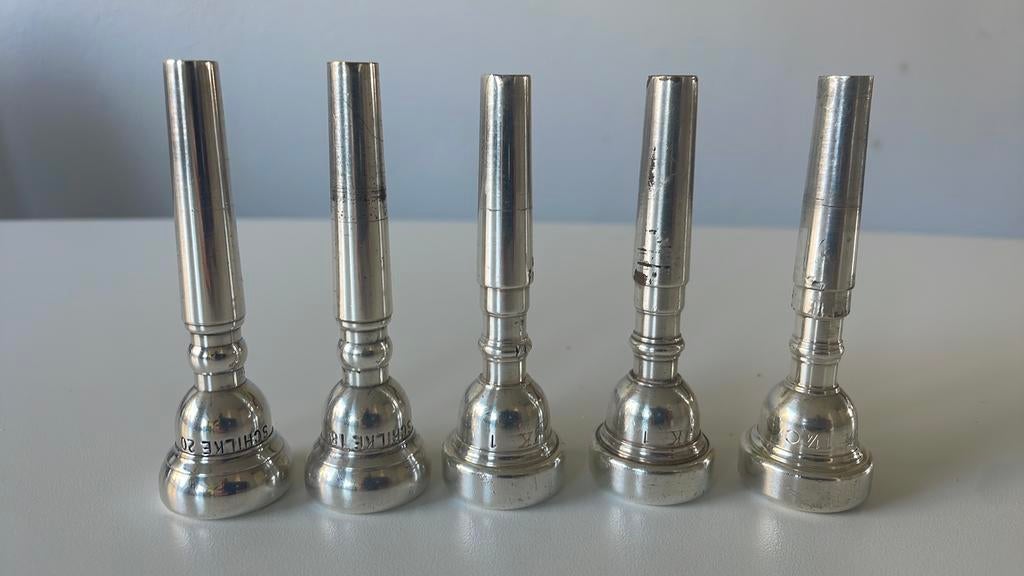 Trompet mondstuk 2x Schike, 2x JK, Ophalen of Verzenden, Zo goed als nieuw, Bes-trompet