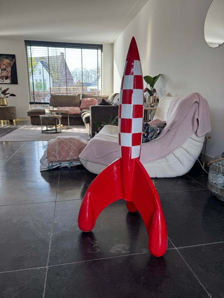 Grote Raket Decoratie - Kuifje Stijl, Ophalen, Zo goed als nieuw, Fantasy