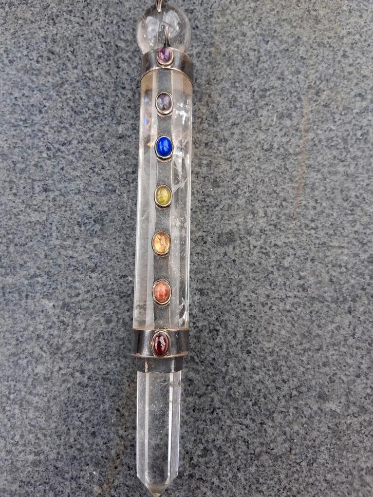Kristallen Chakra Healing staaf met Edelstenen, Sieraden, Tassen en Uiterlijk, Edelstenen, Gebruikt, Ophalen