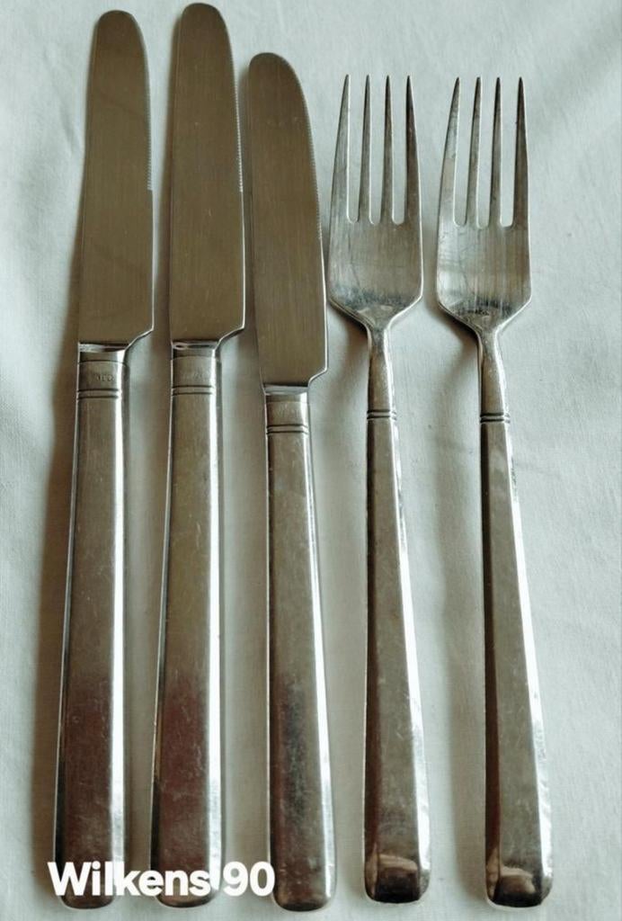 Bestek Wilkens Diamant zilver 90 gladde handvatten, Antiek en Kunst, Ophalen of Verzenden