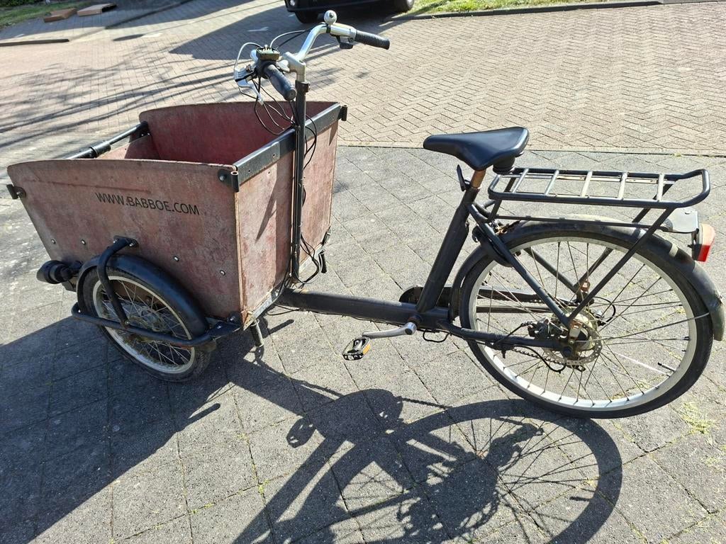 bakfiets babboe met versnellingen opknapper prijs 125,-, Ophalen, Gebruikt, 4 kinderen of meer, Overige merken