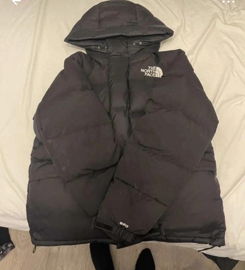 The North Face Himalayan parka donsjack, Ophalen of Verzenden, Zo goed als nieuw, Maat 48/50 (M), Zwart