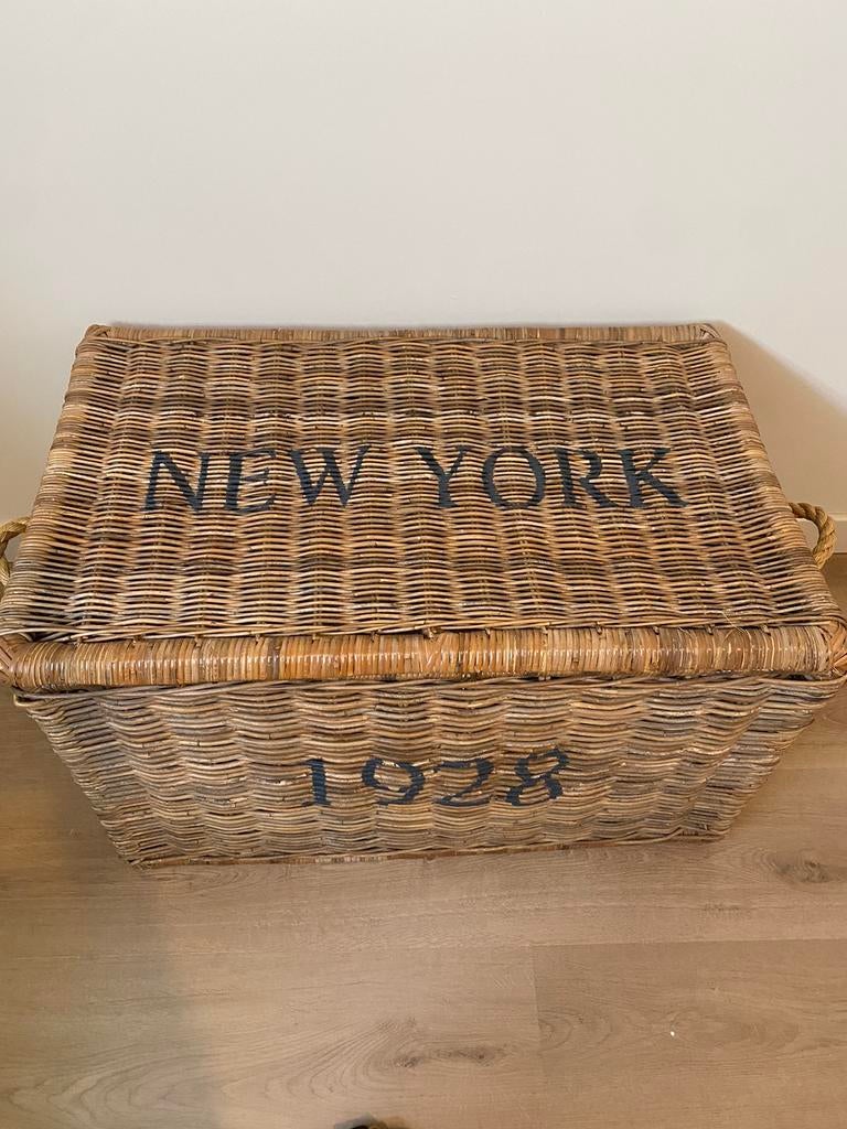 Riviera Maison opbergmand, Ophalen, Zo goed als nieuw, Rechthoekig, Riet