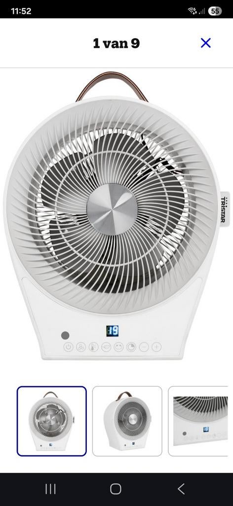Nieuwe ventilator met warmte functie., Witgoed en Apparatuur, Ventilatoren, Ophalen of Verzenden, Ventilator met afstandsbediening