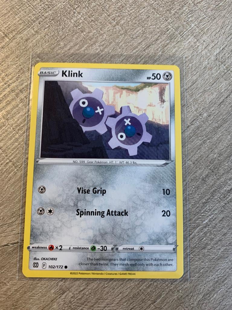 Klink 102/172 Brilliant Stars - Pokémon Kaart, Ophalen of Verzenden, Nieuw, Losse kaart