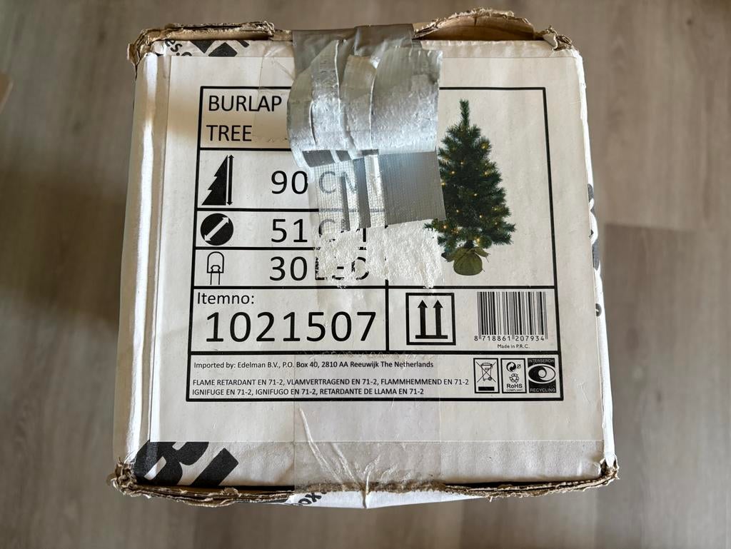 Kleine kunst kerstboom, Ophalen of Verzenden, Zo goed als nieuw