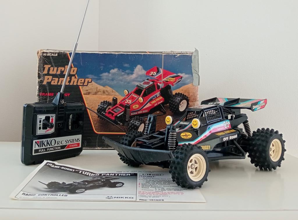 Vintage radiografische Nikko Turbo Panther, Ophalen of Verzenden, Overige schalen, Auto offroad