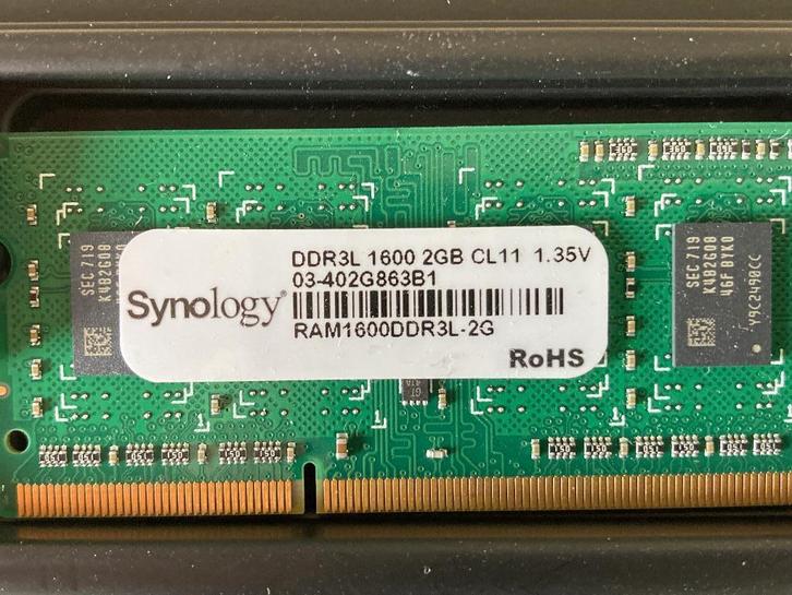 Synology Memory 2GB DDR3L-1600 SO-DIMM (RAM1600DDR3L-2G), Computers en Software, RAM geheugen, Nieuw, Server, 2 GB, DDR3, Ophalen of Verzenden