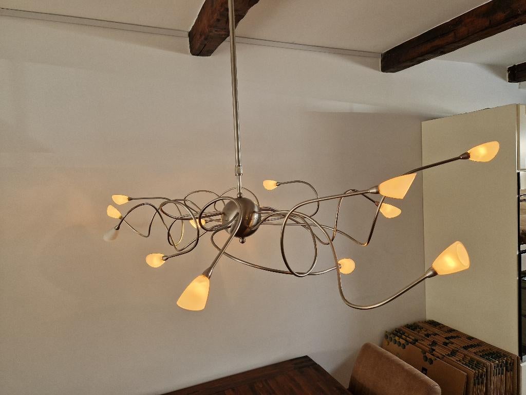 Hanglamp lamp eettafel, Huis en Inrichting, Ophalen, Gebruikt, Metaal, Minder dan 50 cm