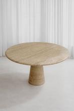 Vintage travertin eettafel, 100 tot 150 cm, Zo goed als nieuw, ÅTMØS, Dorpstraat 63 Maasbree