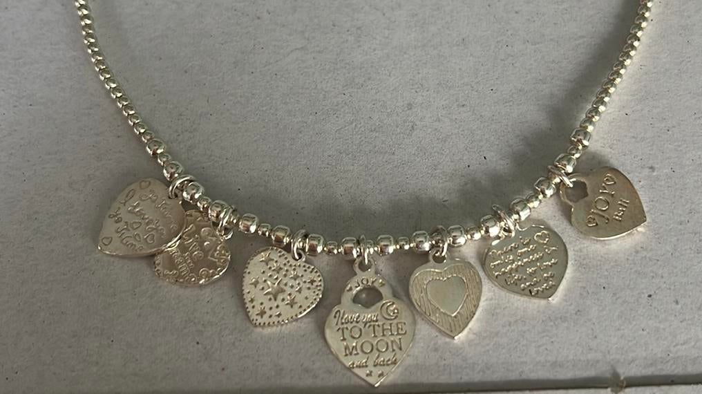 Joy jewellery zilveren bedel ketting buzios, Ophalen of Verzenden, Zo goed als nieuw, Zilver, Verstelbaar