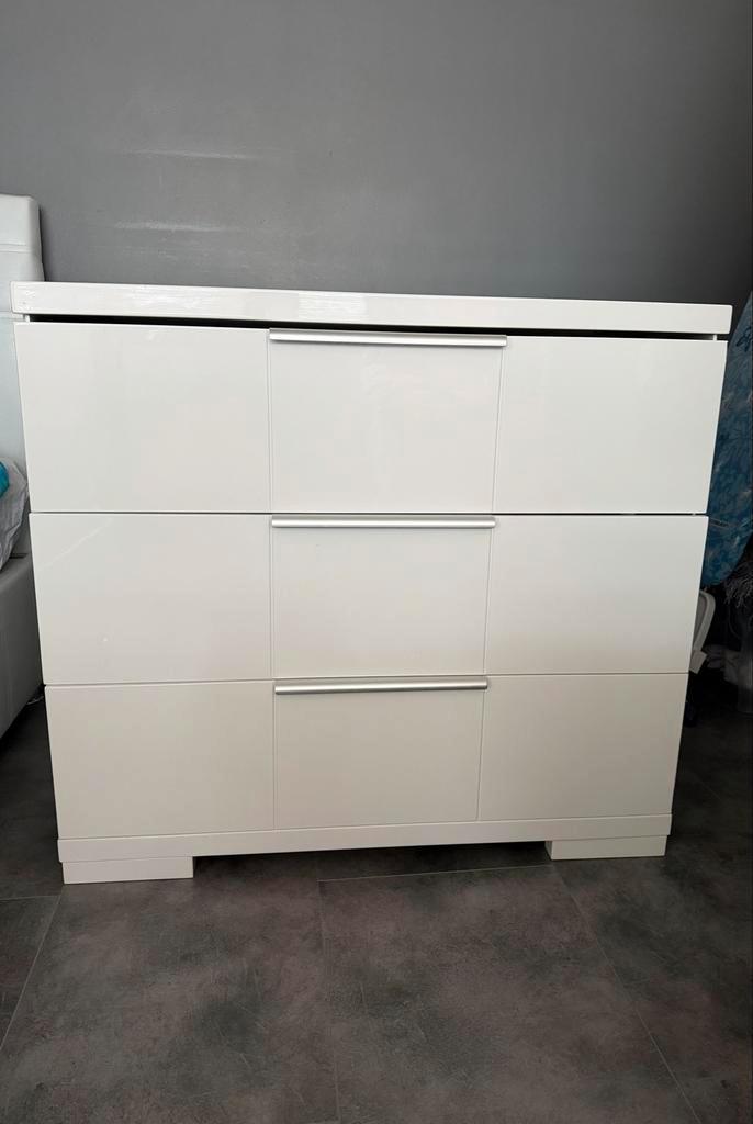 Witte Opbergkast met 3 Lades - 100x90x55 cm, Huis en Inrichting, Kasten | Ladekasten, Gebruikt, Minder dan 100 cm, 100 tot 150 cm