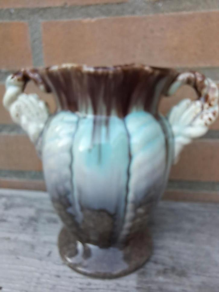 ** Keramische vaas Jasba met Amfora handvaten, Antiek en Kunst, Antiek | Vazen, Ophalen of Verzenden