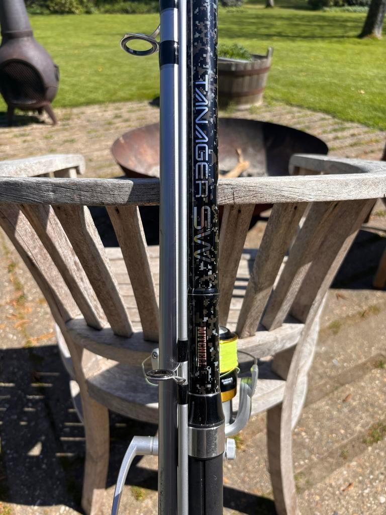 Mitchell Tanager SW Surfhengel met Molen, Ophalen of Verzenden, Zo goed als nieuw, Complete hengel