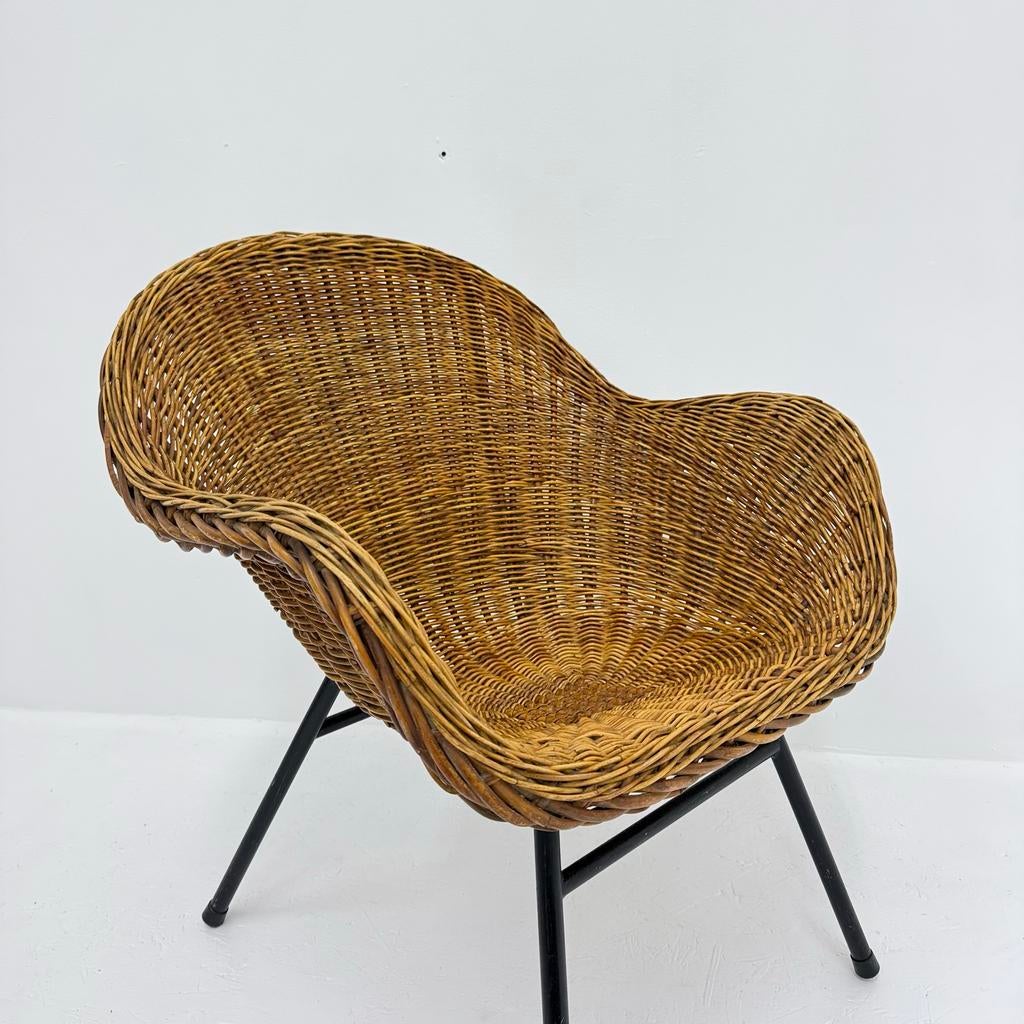 Vintage Rotan Stoeltje Rohe Noordwolde Jaren '60, Ophalen of Verzenden