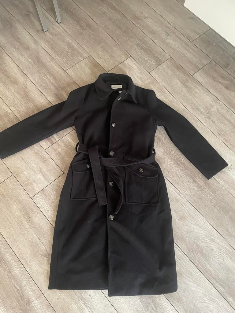 Zwarte dames coat  van ICHI mast 38, Kleding | Dames, Jassen | Winter, Ophalen of Verzenden, Zo goed als nieuw, Maat 38/40 (M)