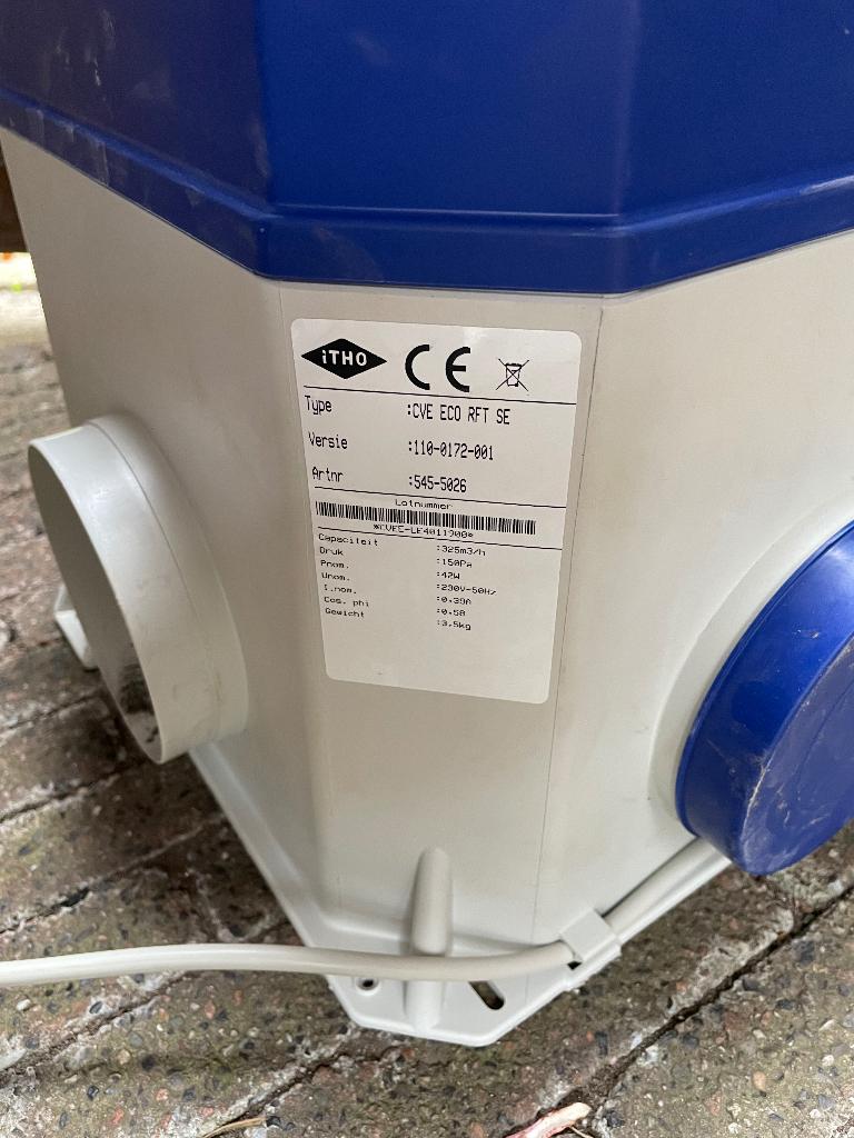 Ventilatiebox itho, Ophalen, Gebruikt, Afzuiger