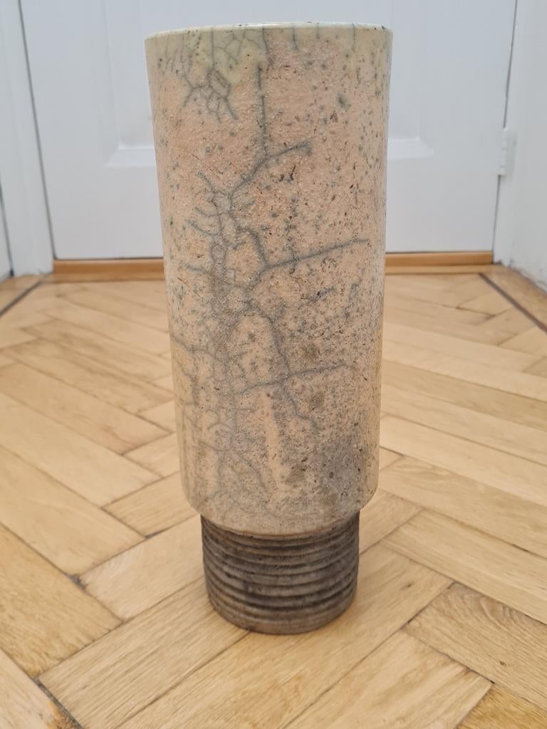 Mobach vaas keramiek, raku techniek, Brutalist, Ophalen of Verzenden