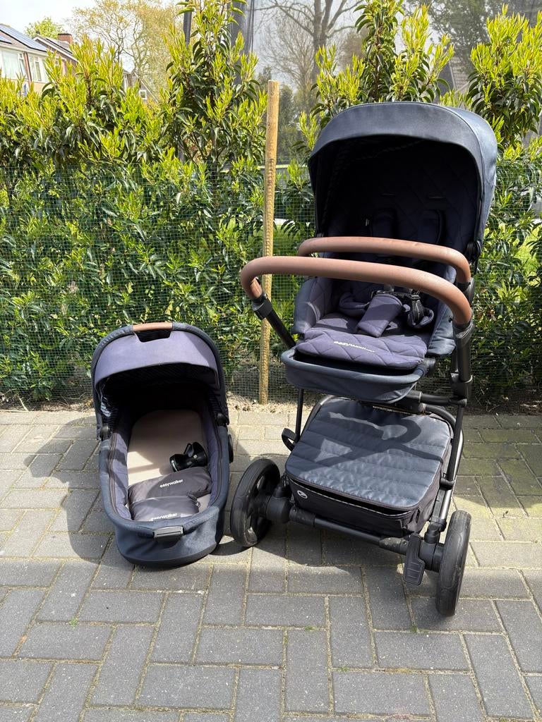 Easywalker Harvey2 met reiswieg en zitje + accessoires, Kinderen en Baby's, Kinderwagens en Combinaties, Gebruikt, Combiwagen