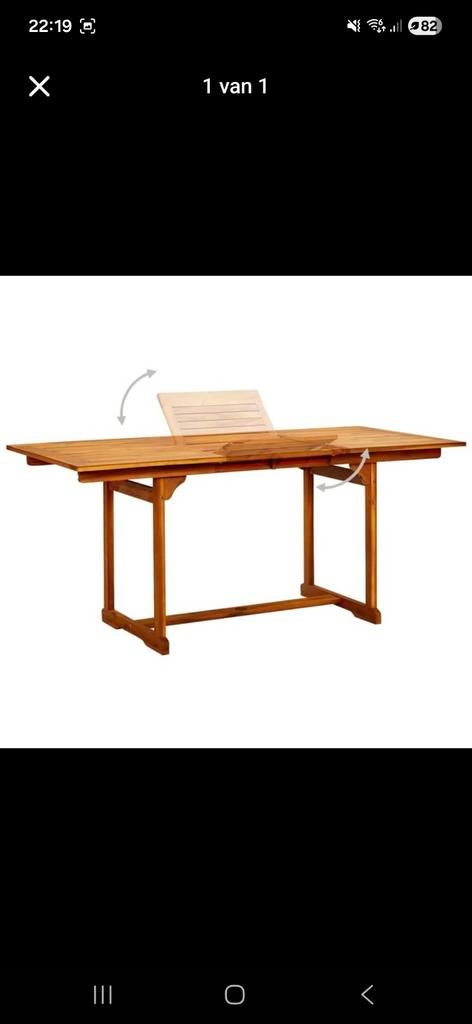 Nieuwe Acacia tuintafel, Ophalen, Nieuw, Rechthoekig, Hout