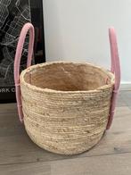 Gevlochten Plantenmand Ibiza stijl, Mand, Rond, Ophalen of Verzenden, Zo goed als nieuw