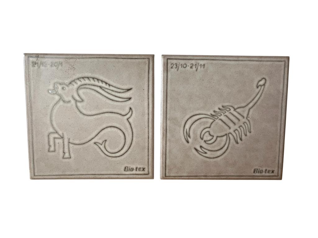 Vintage wandtegels sterrenbeelden (Biotex), Antiek en Kunst, Ophalen of Verzenden