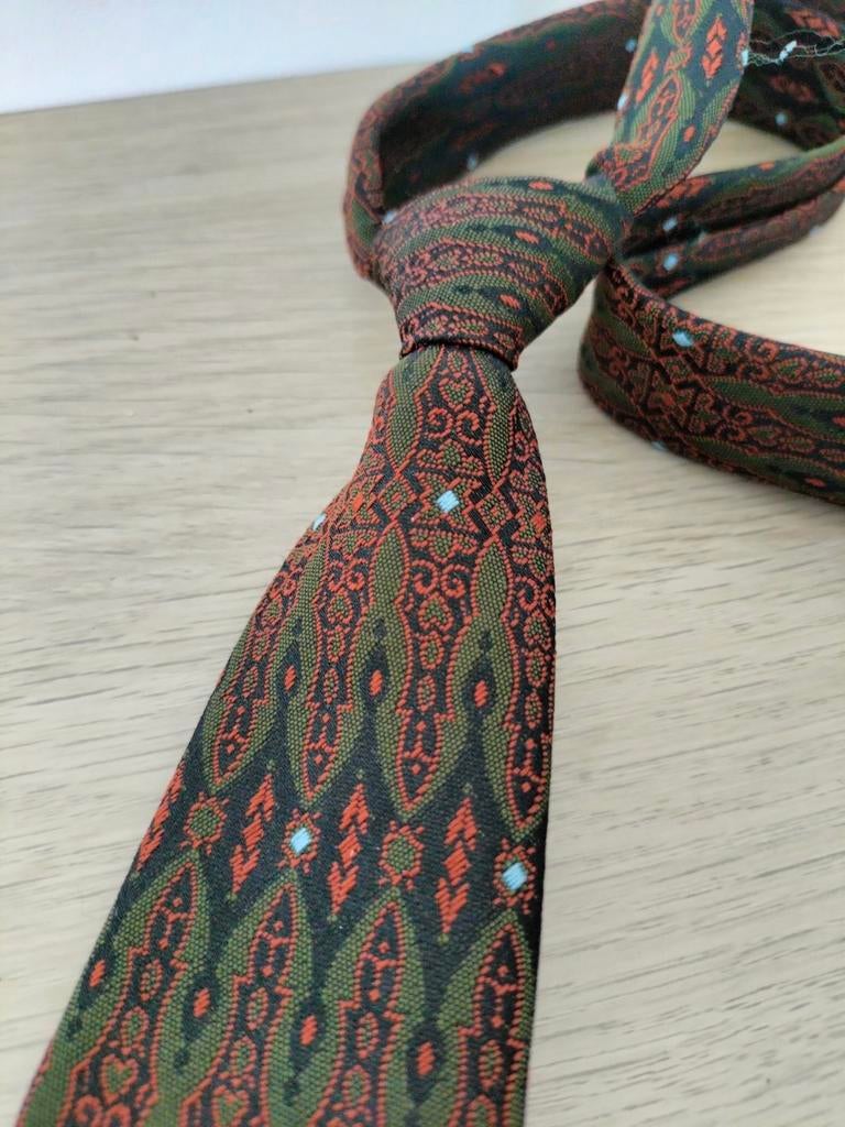 Vintage stropdas uit India, Verzenden, Blauw