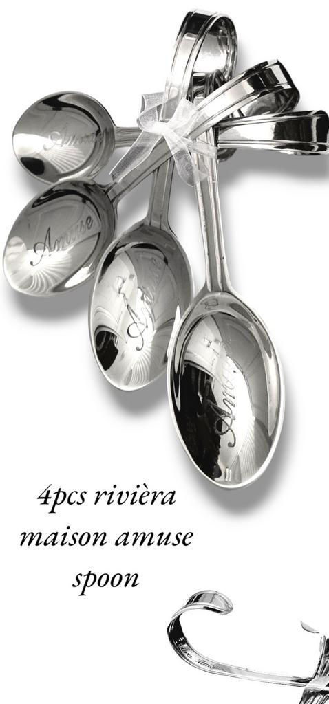 4 Rivièra Maison amuse lepels -, Huis en Inrichting, Keuken | Bestek, Nieuw, Los bestek, Rvs of Chroom, Ophalen of Verzenden