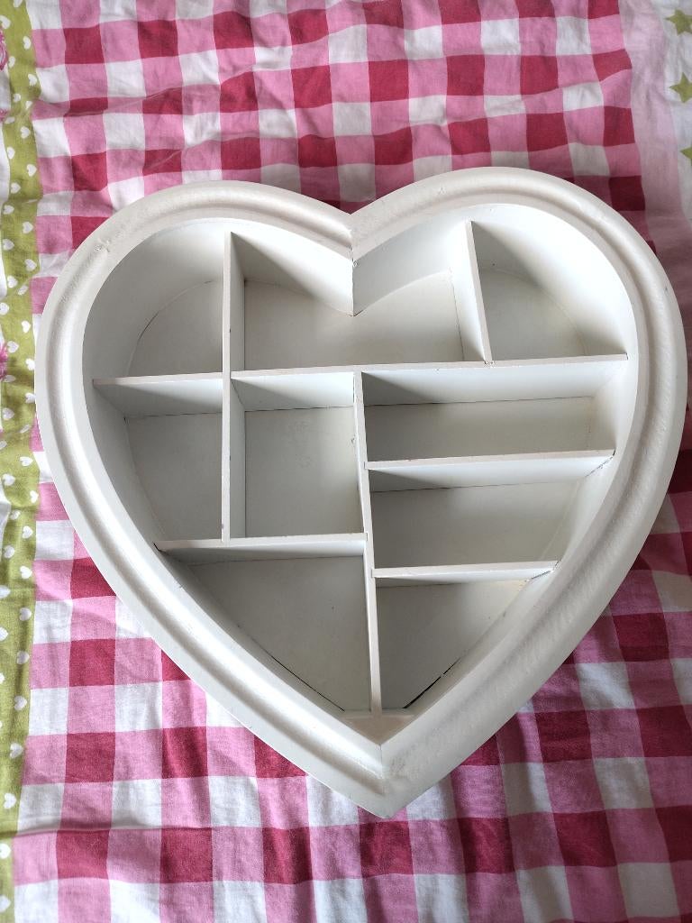 Houten hart wit, Ophalen, Gebruikt, Hout, Decoratieobject